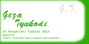 geza tyukodi business card